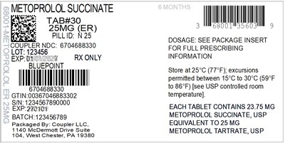 Label (68001 356 03 Metoprolol Er 25mg 67046 883 30)